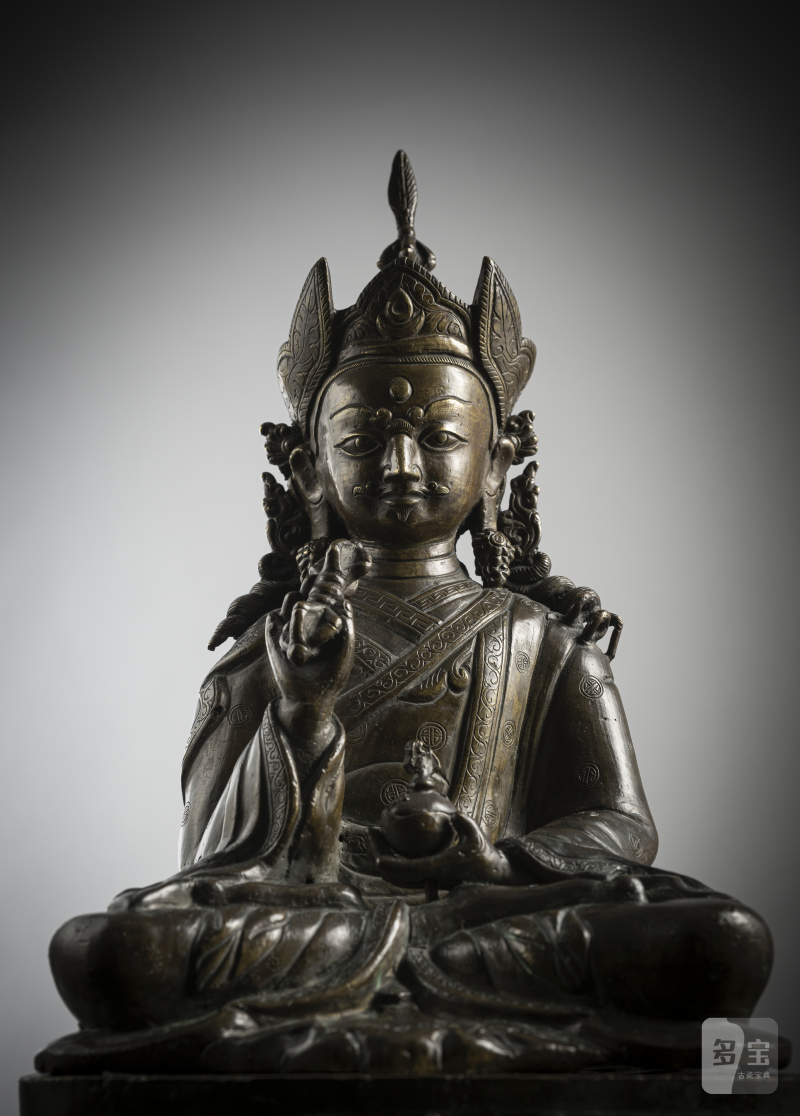 A BRONZE FIGURE OF PADMASAMBHAVA - 图5
